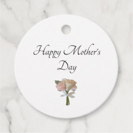 Elegant Floral Rozen Moederdag Bedankjes Labels