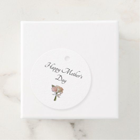 Elegant Floral Rozen Moederdag Bedankjes Labels (In situ)