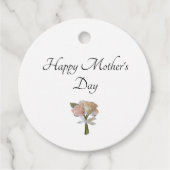 Elegant Floral Rozen Moederdag Bedankjes Labels (Voorkant)