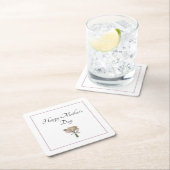 Elegant Floral Rozen Moederdag Kartonnen Onderzetters (Insitu)