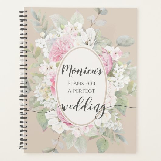 Elegant Floral Rozen & Peonies Wedding Planner (Voorkant)
