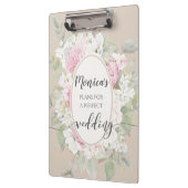 Elegant Floral Rozen & Peonies Wedding Planner Klembord (Links)