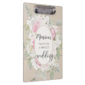 Elegant Floral Rozen & Peonies Wedding Planner Klembord (Rechts)