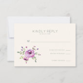 Elegant Floral RSVP Card (Voorkant)