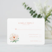 Elegant Floral RSVP Card (Staand voorkant)