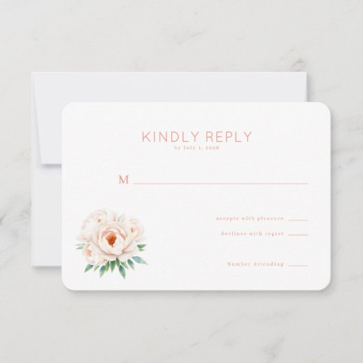 Elegant Floral RSVP Card (Voorkant)