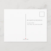 Elegant Floral RSVP Invitation Briefkaart (Achterkant)