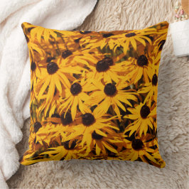 Elegant Floral Rudbeckia Black-Eyed Susans Kussen