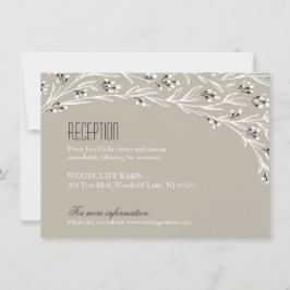 Elegant floral rustic bruiloft kaart