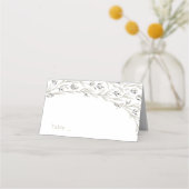 Elegant floral rustic country bruiloft place-kaart plaatskaartje (Voorkant)