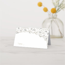 Elegant floral rustic country bruiloft place-kaart plaatskaartje