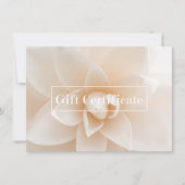 Elegant Floral Salon Spa Yoga Gift Certificate (Voorkant)