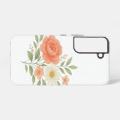 Elegant Floral Samsung Case for Women – Pastel  Samsung Galaxy Hoesje (Achterkant horizontaal)