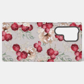 Elegant Floral Samsung Galaxy Case with Red Roses Hoesje (Achterkant horizontaal)