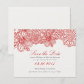 Elegant Floral Save the Date (Voorkant / Achterkant)