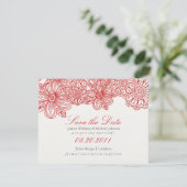 Elegant Floral Save the Date (Staand voorkant)