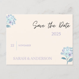 Elegant Floral Save the Date Card Aankondigingskaart