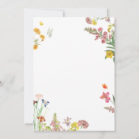 Elegant Floral Save the Date Card Kaart (Achterkant)