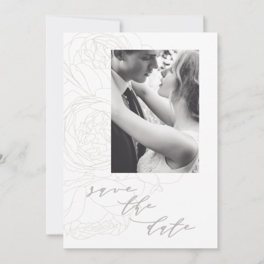 Elegant floral save the date. date (Voorkant)