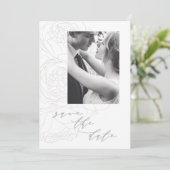 Elegant floral save the date. date (Staand voorkant)