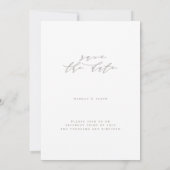 Elegant floral save the date. date (Achterkant)