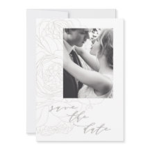 Elegant floral save the date.