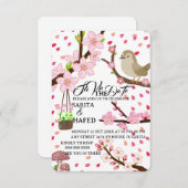Elegant floral save the date template, wildflower (Voorkant / Achterkant)