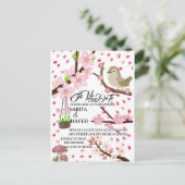 Elegant floral save the date template, wildflower briefkaart (Staand voorkant)