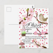 Elegant floral save the date template, wildflower  briefkaart (Voorkant / Achterkant)