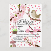 Elegant floral save the date template, wildflower briefkaart (Voorkant)