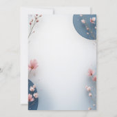 Elegant Floral Save the Date Wedding Card  (Achterkant)