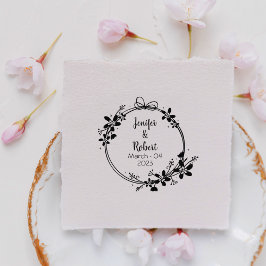 Elegant Floral Save the Date Wedding Rubberstempel