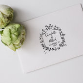 Elegant Floral Save the Date Wedding Rubberstempel