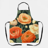 Elegant Floral Schort (sinaasappel, perzik, zwart) (Voorkant)