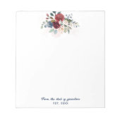 Elegant Floral Script Bloom Grandma Custom Notitieblok (Voorkant)