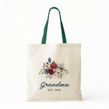 Elegant Floral Script Bloom Grandma Custom