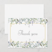Elegant Floral Script Business Hartelijk dank Briefkaart (Voorkant / Achterkant)