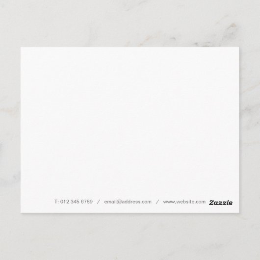 Elegant Floral Script Business Hartelijk dank Briefkaart (Achterkant)