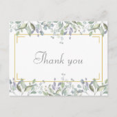 Elegant Floral Script Business Hartelijk dank Briefkaart (Voorkant)