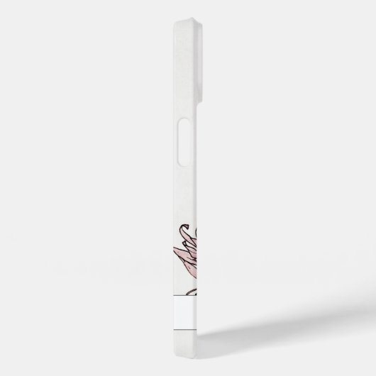 Elegant  Floral Script Name Case-Mate iPhone Case (Achterkant / Rechts)