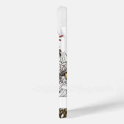 Elegant  Floral Script Name Case-Mate iPhone Case (Achterkant / Links)