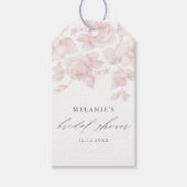 Elegant Floral Script Roze Vrijgezellenfeest Favor Cadeaulabel (Voorkant)