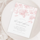 Elegant Floral Script Roze Vrijgezellenfeest Kaart