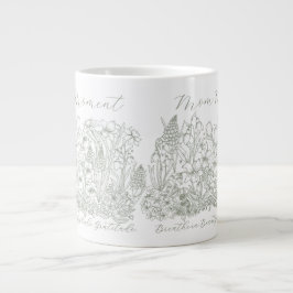 Elegant Floral Script Saying Boho Line Art  Grote Koffiekop