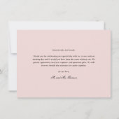 Elegant Floral Script Wedding Bedankkaart (Achterkant)