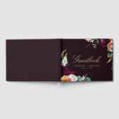 Elegant  Floral Script Wedding Gastenboek (Volledig)