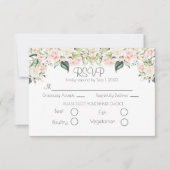 Elegant Floral Script Wedding RSVP (Voorkant)