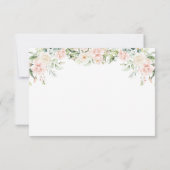 Elegant Floral Script Wedding RSVP (Achterkant)