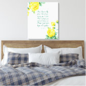Elegant Floral Scripture 29:11 Canvas Afdruk (Insitu (Slaapkamer))