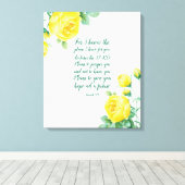 Elegant Floral Scripture 29:11 Canvas Afdruk (Insitu (Houten vloer))
